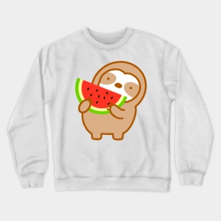 Cute Watermelon Sloth Crewneck Sweatshirt